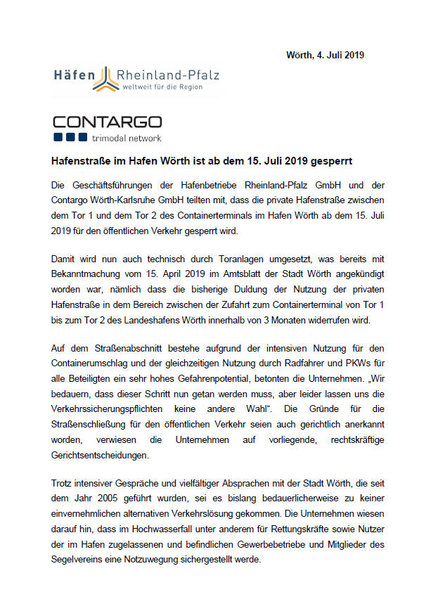 Pressemitteilung Contargo