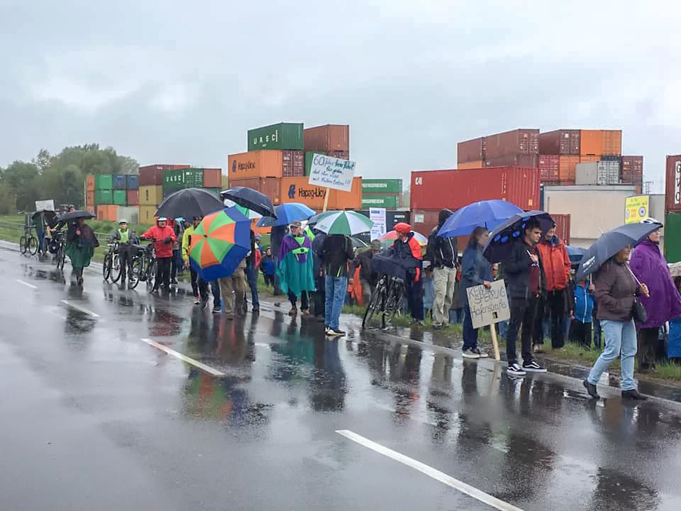 Wir mussten die Straße freihalten